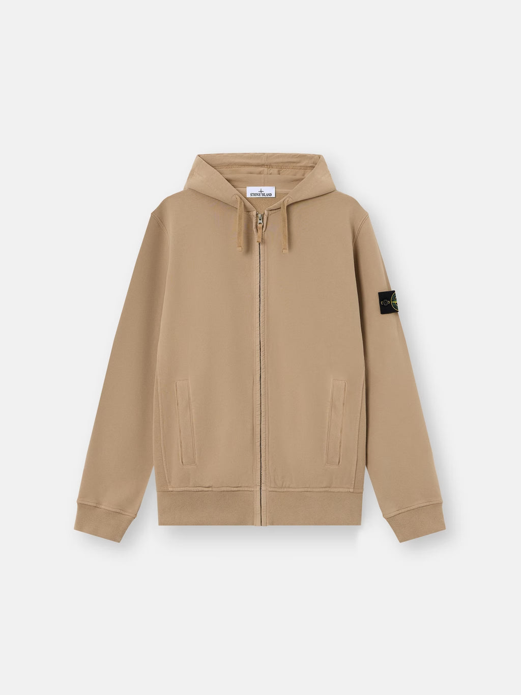 STONE ISLAND - REGULAR-FIT ZIP-UP HOODED SWEATSHIRT WITH RIBBED INSERTS