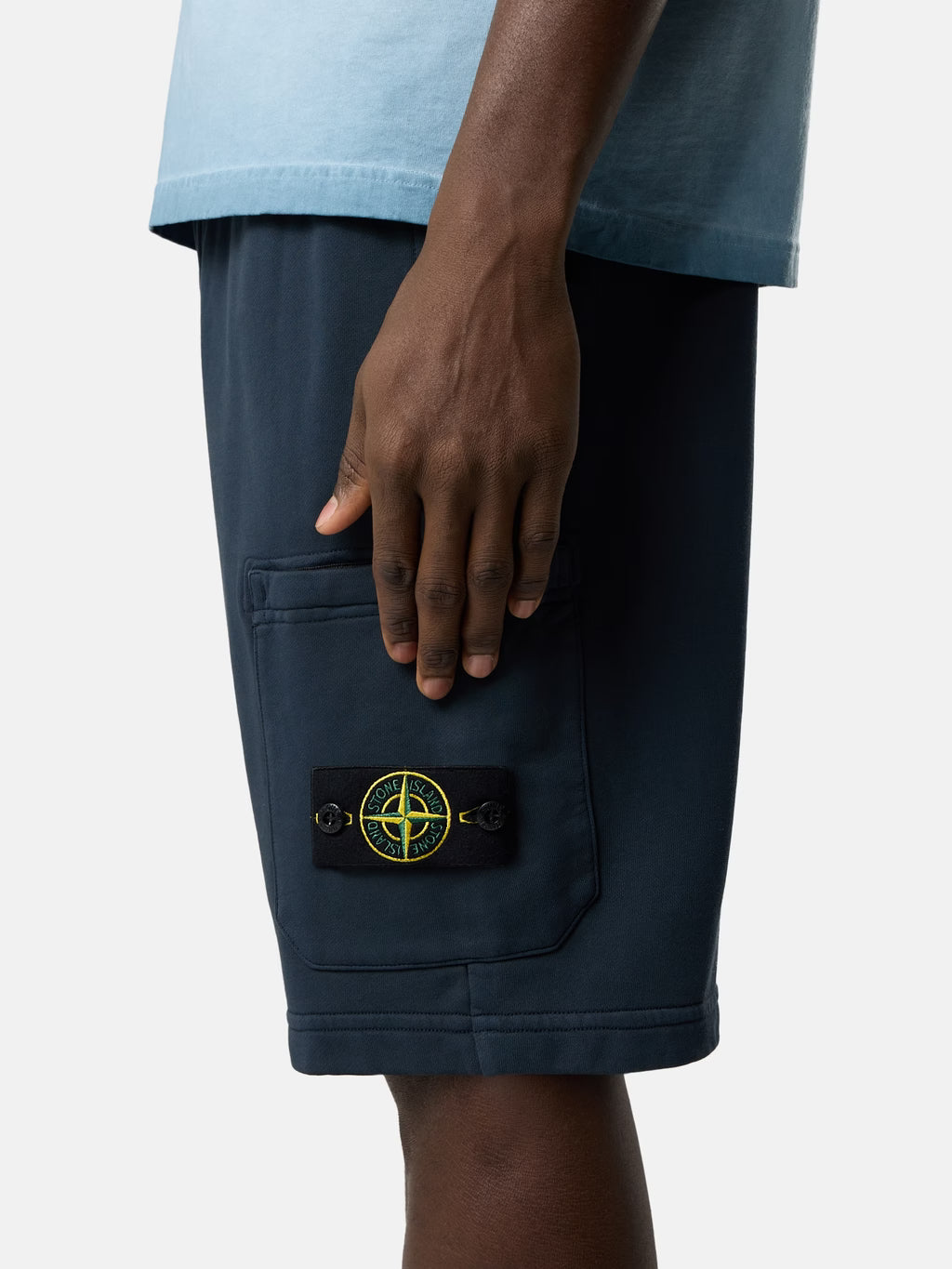 STONE ISLAND - REGULAR-FIT JOGGER SHORTS WITH CARGO POCKET