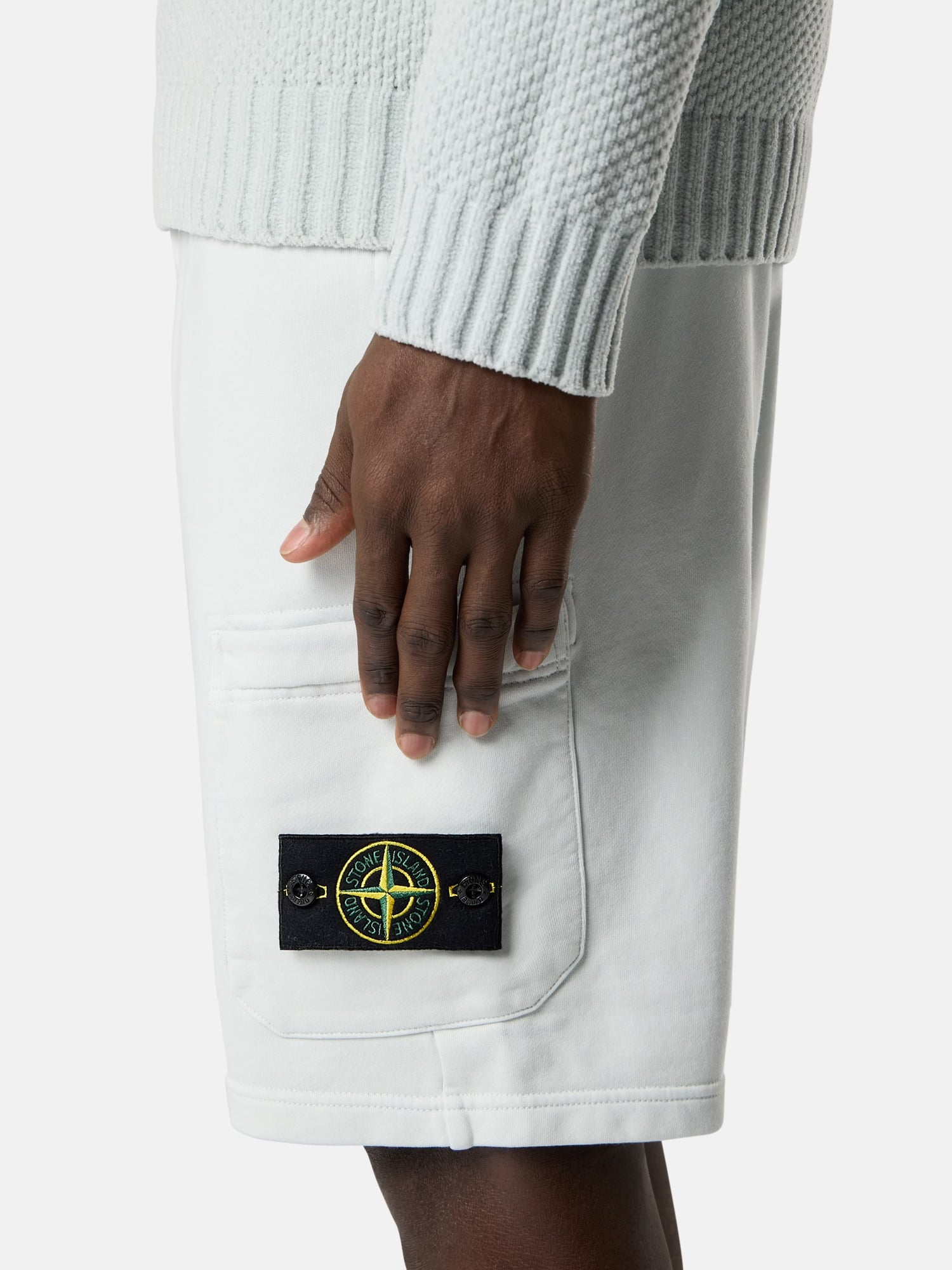 STONE ISLAND - REGULAR-FIT JOGGER SHORTS WITH CARGO POCKET
