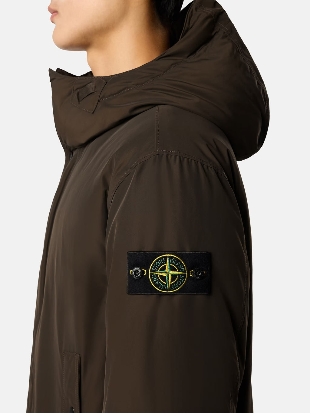 STONE ISLAND - LONG DOWN PARKA WITH ANTI-DROP