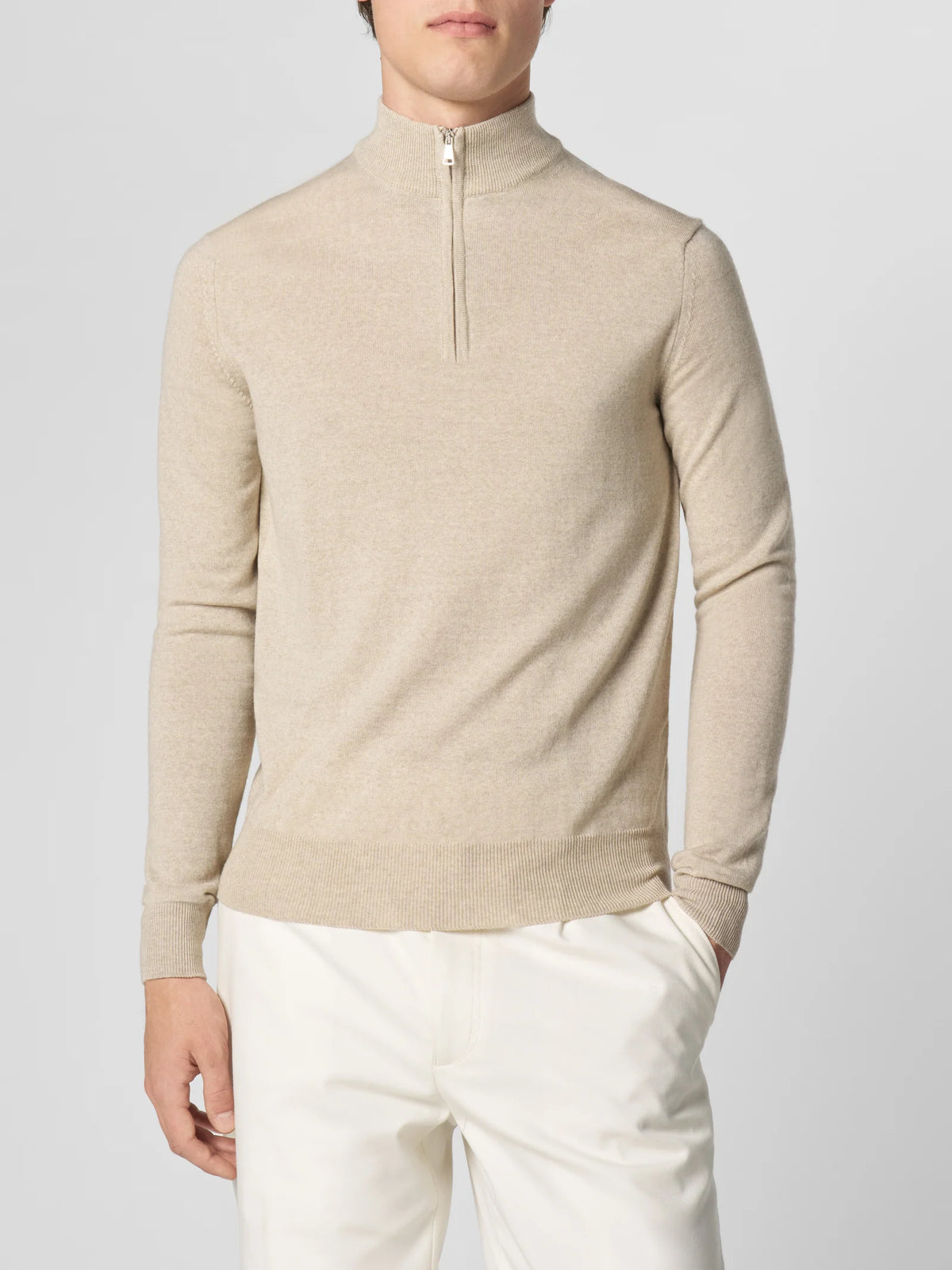 AURÉLIEN - EXTRAFINE MERINO ZIPPER SWEATER