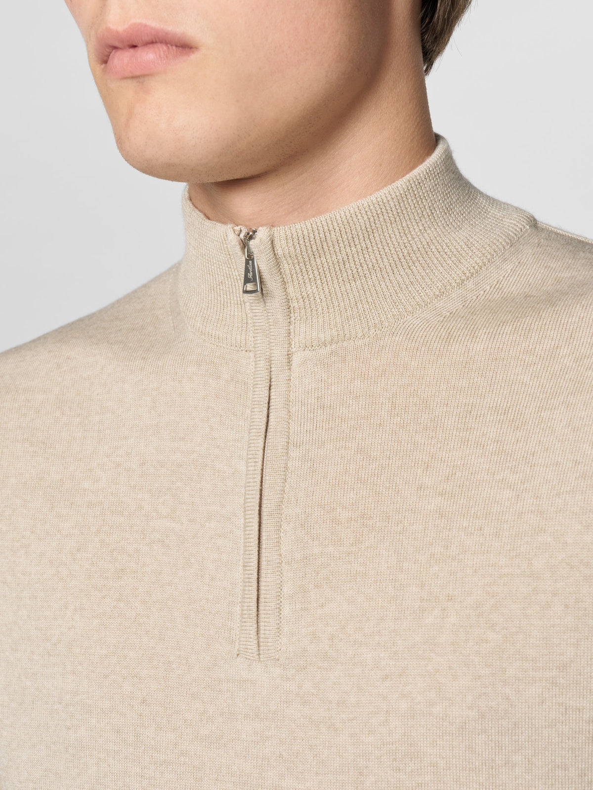 AURÉLIEN - EXTRAFINE MERINO ZIPPER SWEATER