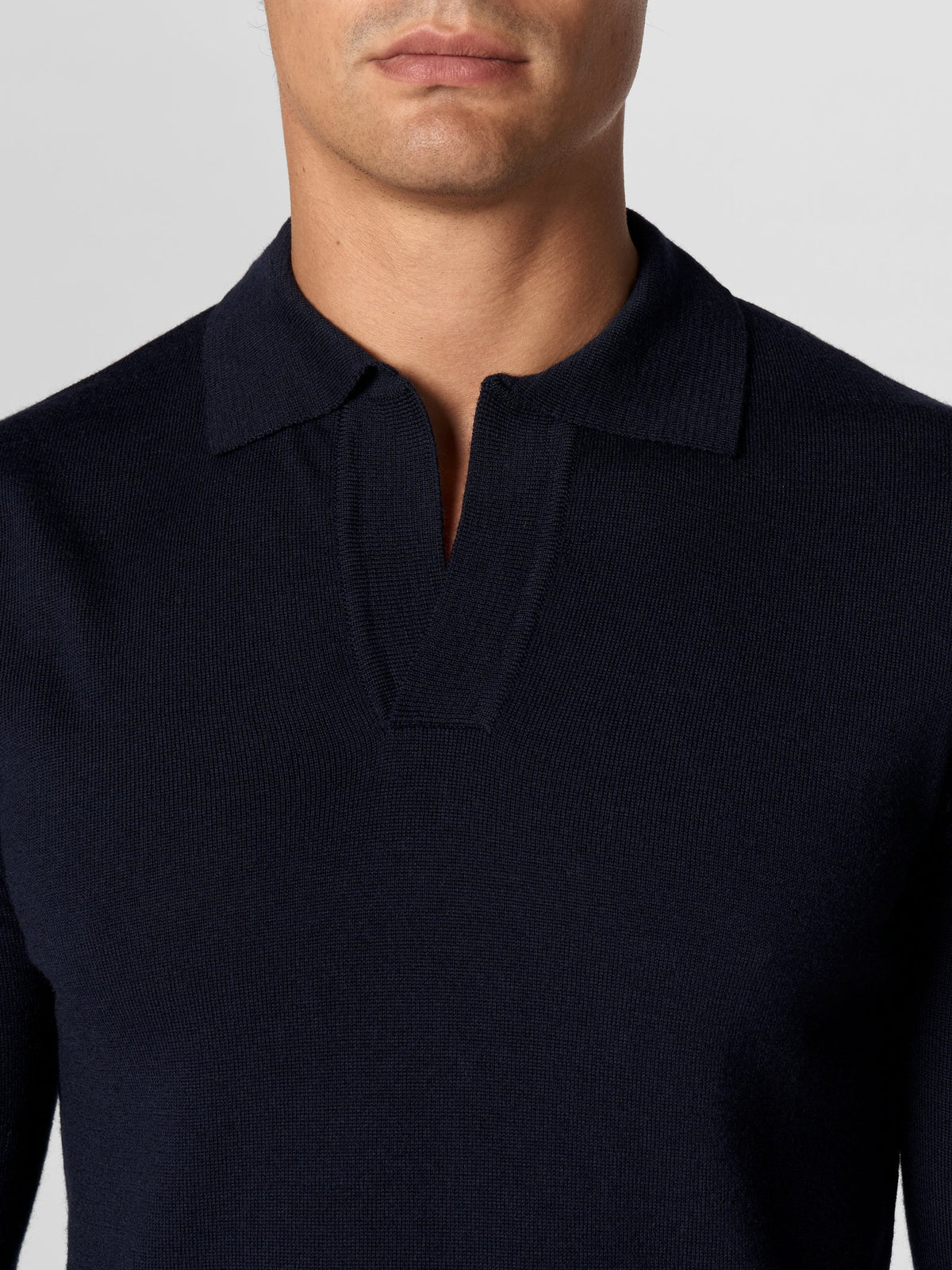 AURÉLIEN - CASHWOOL BUTTONLESS POLO
