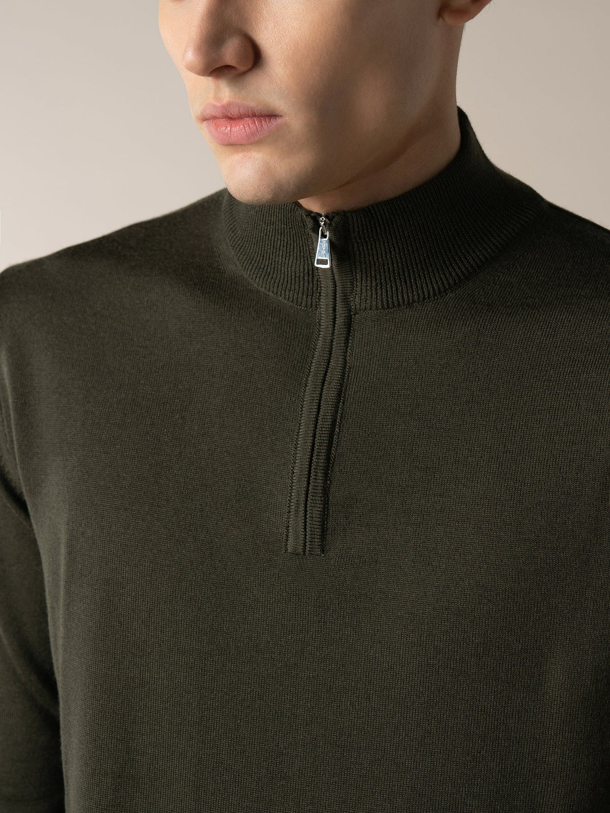 AURÉLIEN - EXTRAFINE MERINO ZIPPER SWEATER