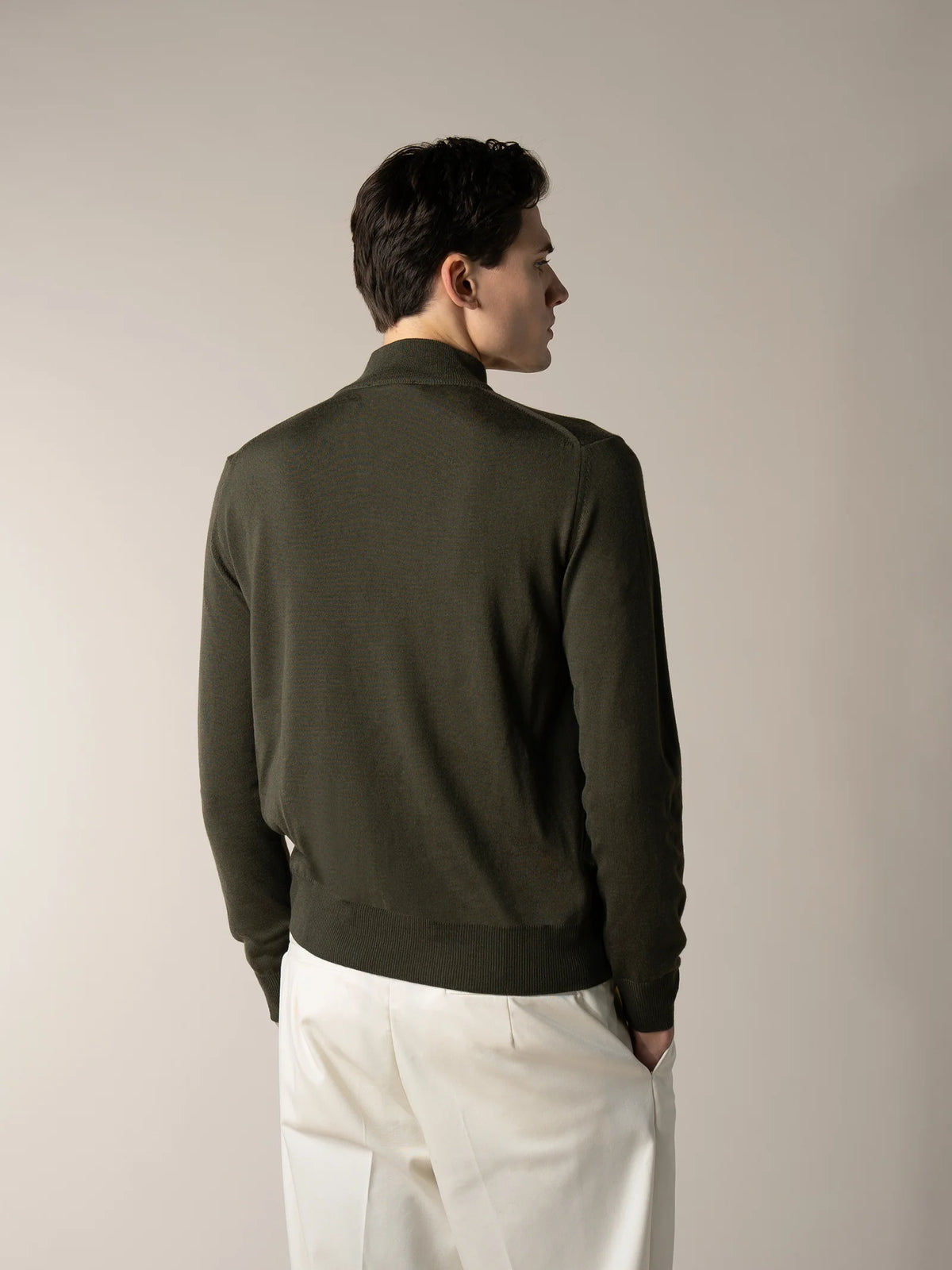 AURÉLIEN - EXTRAFINE MERINO ZIPPER SWEATER