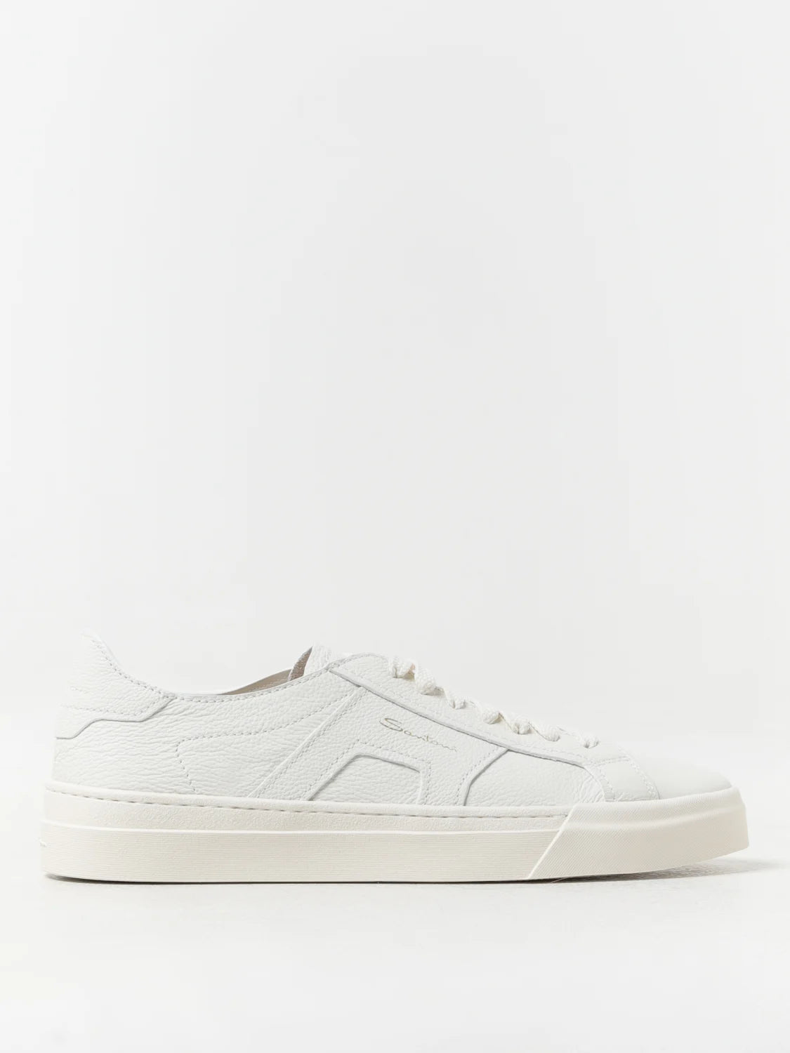 SANTONI LEATHER SNEAKERS