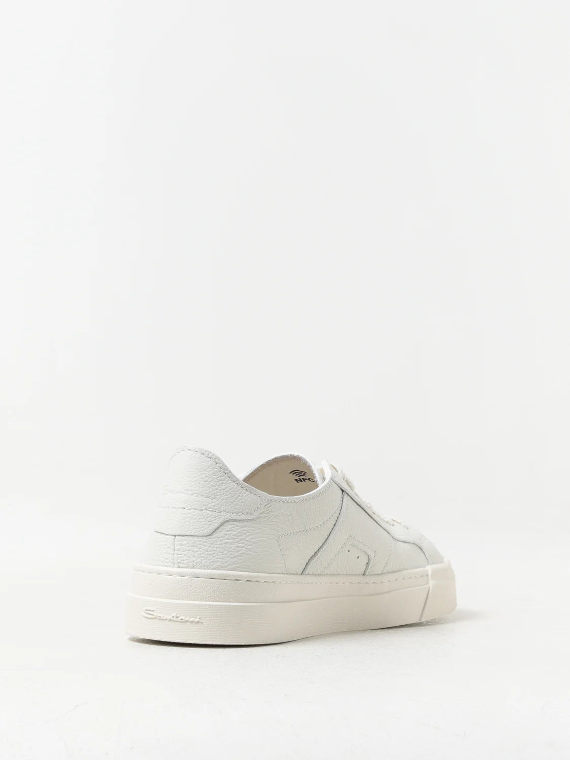 SANTONI LEATHER SNEAKERS