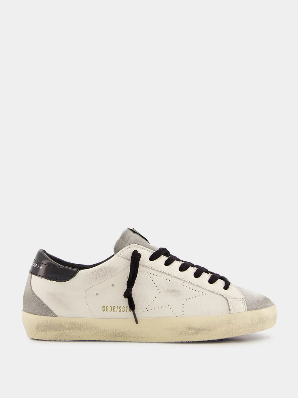 GOLDEN GOOSE - WHITE SUPERSTAR LEATHER SNEAKERS