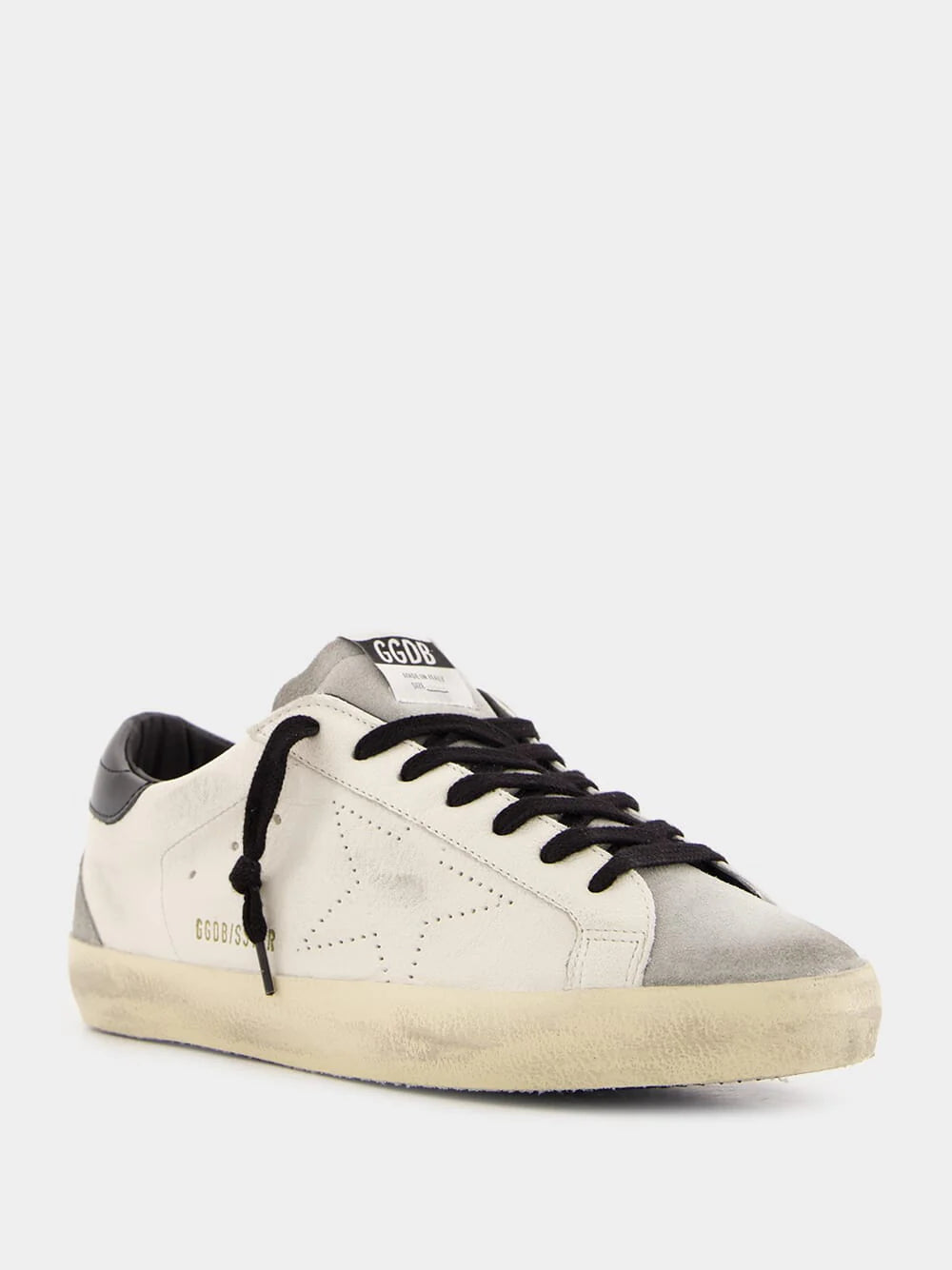 GOLDEN GOOSE - WHITE SUPERSTAR LEATHER SNEAKERS