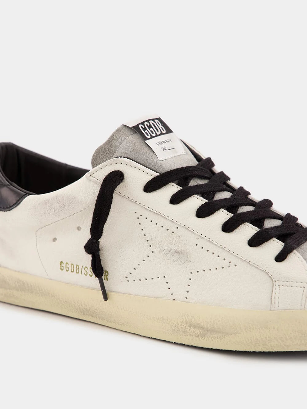 GOLDEN GOOSE - WHITE SUPERSTAR LEATHER SNEAKERS