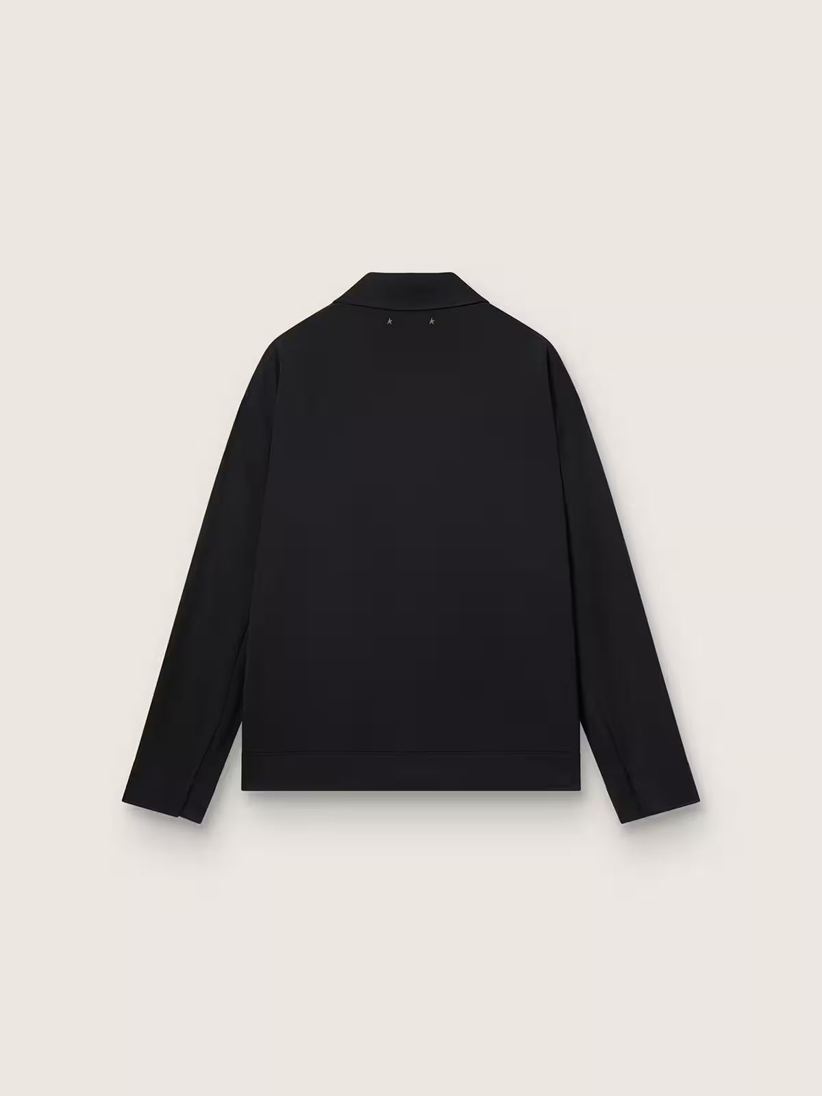 GOLDEN GOOSE - MEN’S ZIP-UP JACKET IN BLACK WOOL GABARDINE