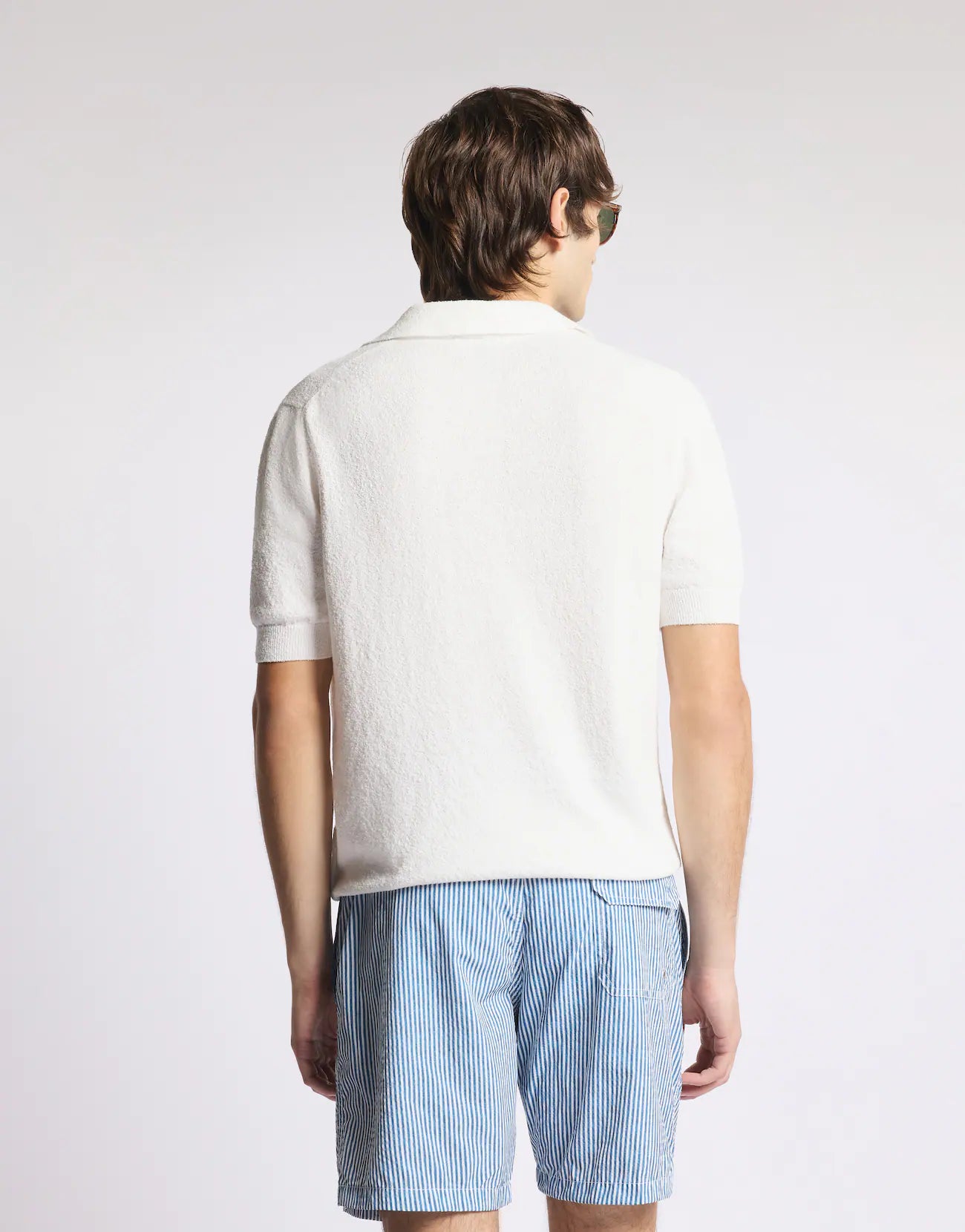 FAY - POLOSHIRT VAN KATOENEN TRICOT MET BADSTOF EFFECT