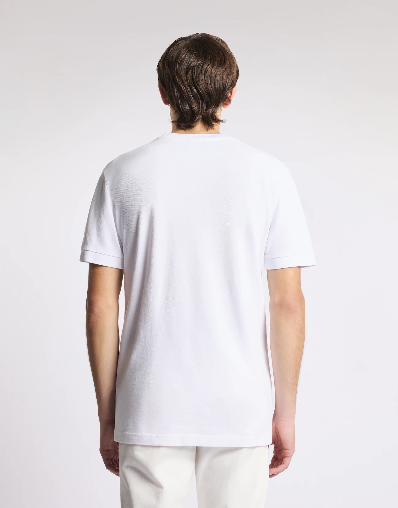 FAY - COMFORT FIT T-SHIRT VAN PIQUÉ KATOEN