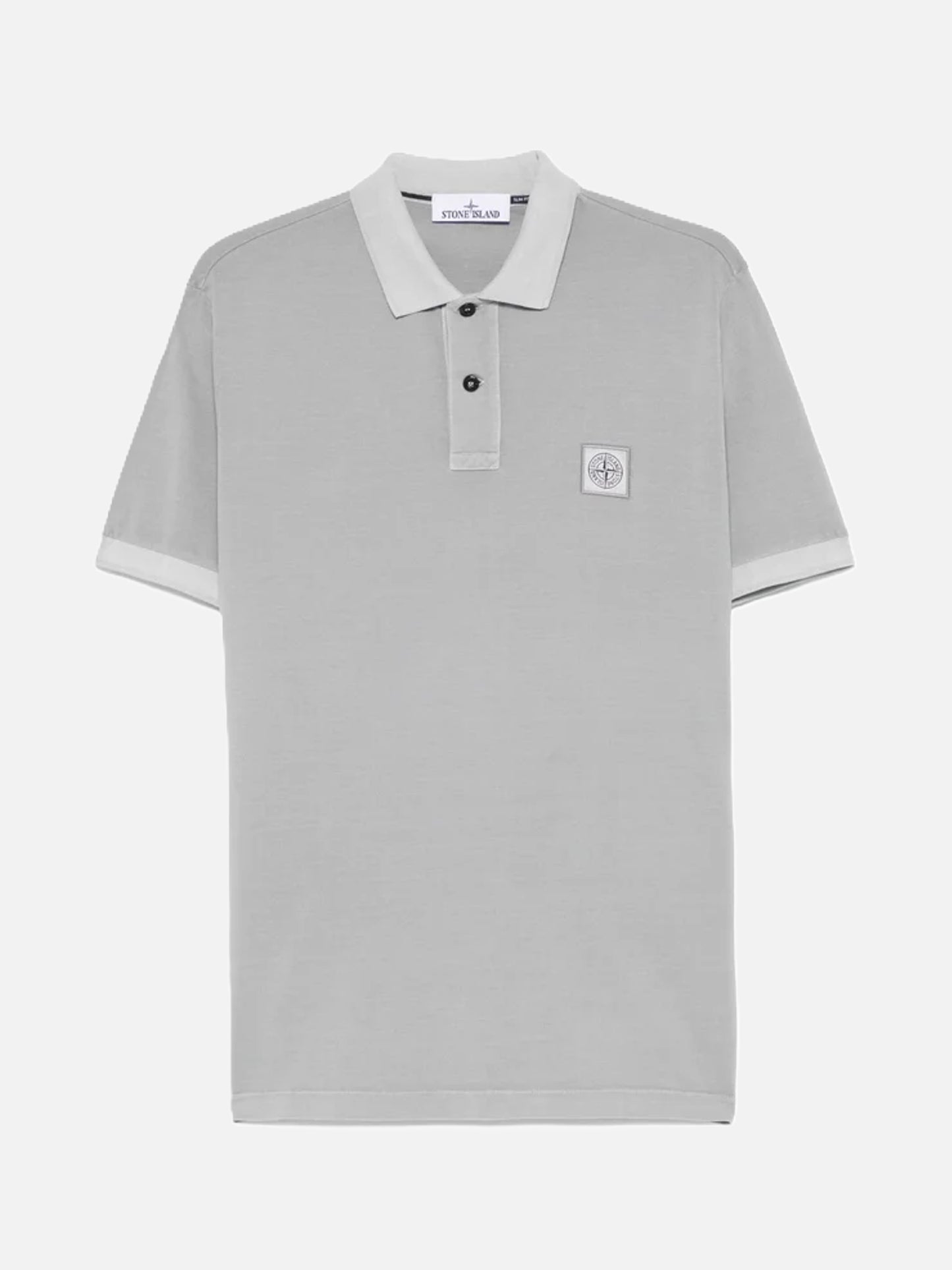 STONE ISLAND - SLIM FIT SHORT-SLEEVE POLO SHIRT OVERDYED WITH PIGMENTS