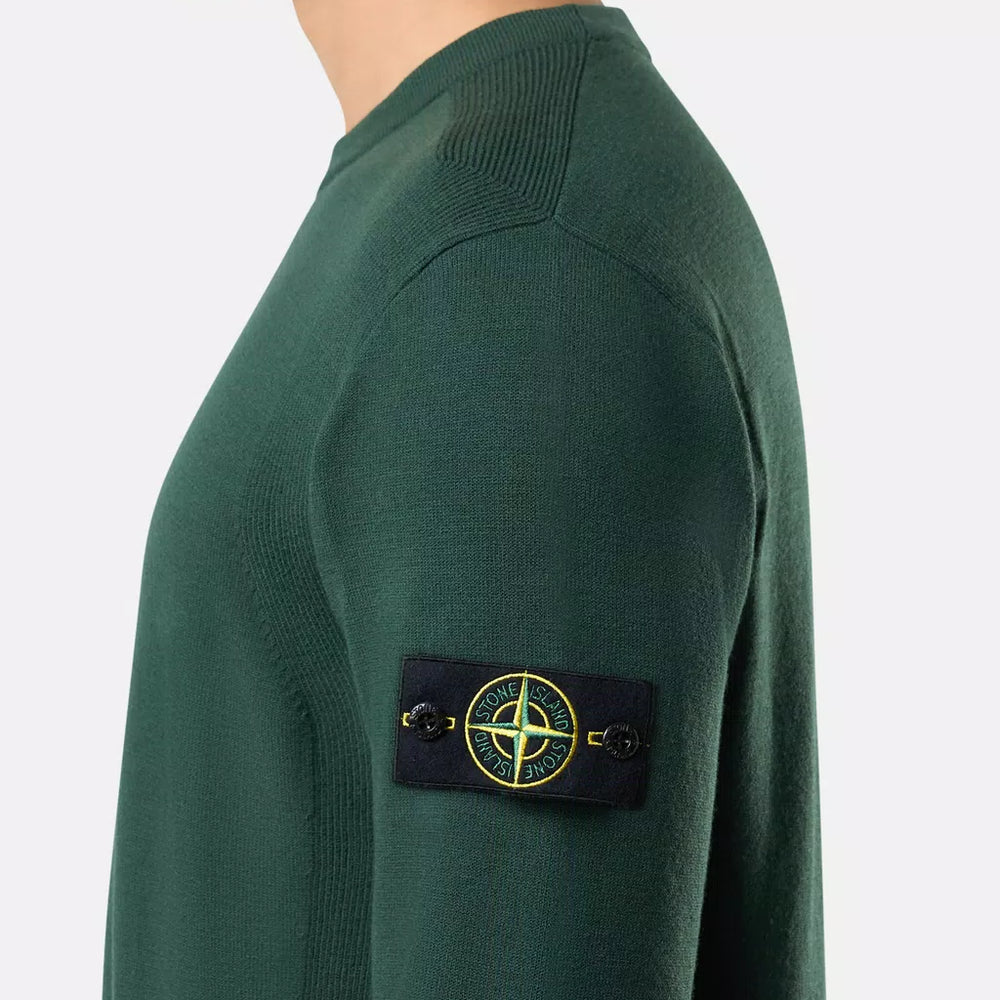 
                  
                    STONE ISLAND - Ronde hals trui met geribde details
                  
                