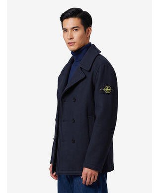 STONE ISLAND - SHORT HEAVY MELTON COAT