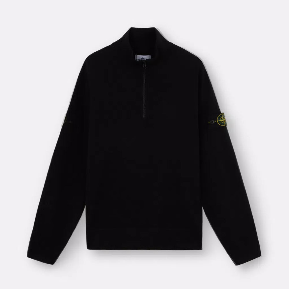 STONE ISLAND - Half zip trui met geribde details