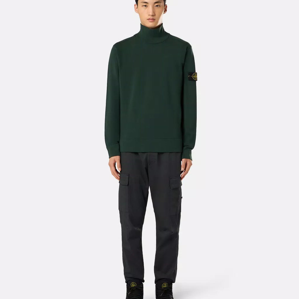 STONE ISLAND - Mock neck trui met geribde details