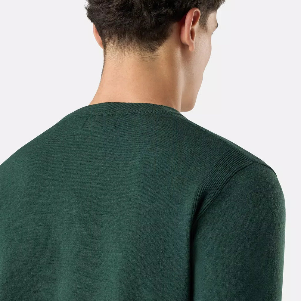 
                  
                    STONE ISLAND - Ronde hals trui met geribde details
                  
                