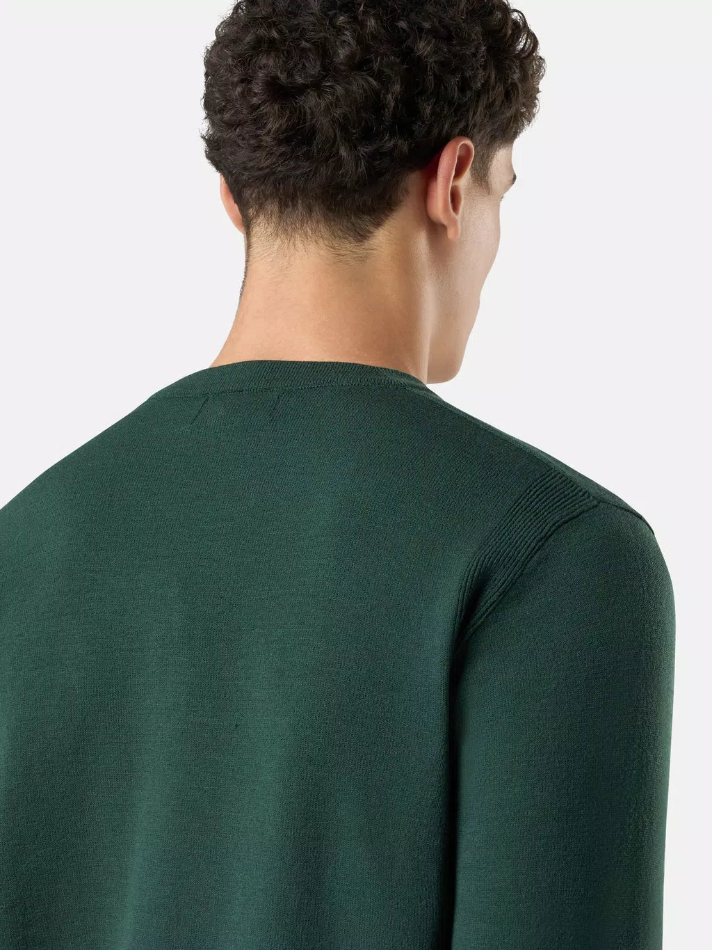 STONE ISLAND - Ronde hals trui met geribde details