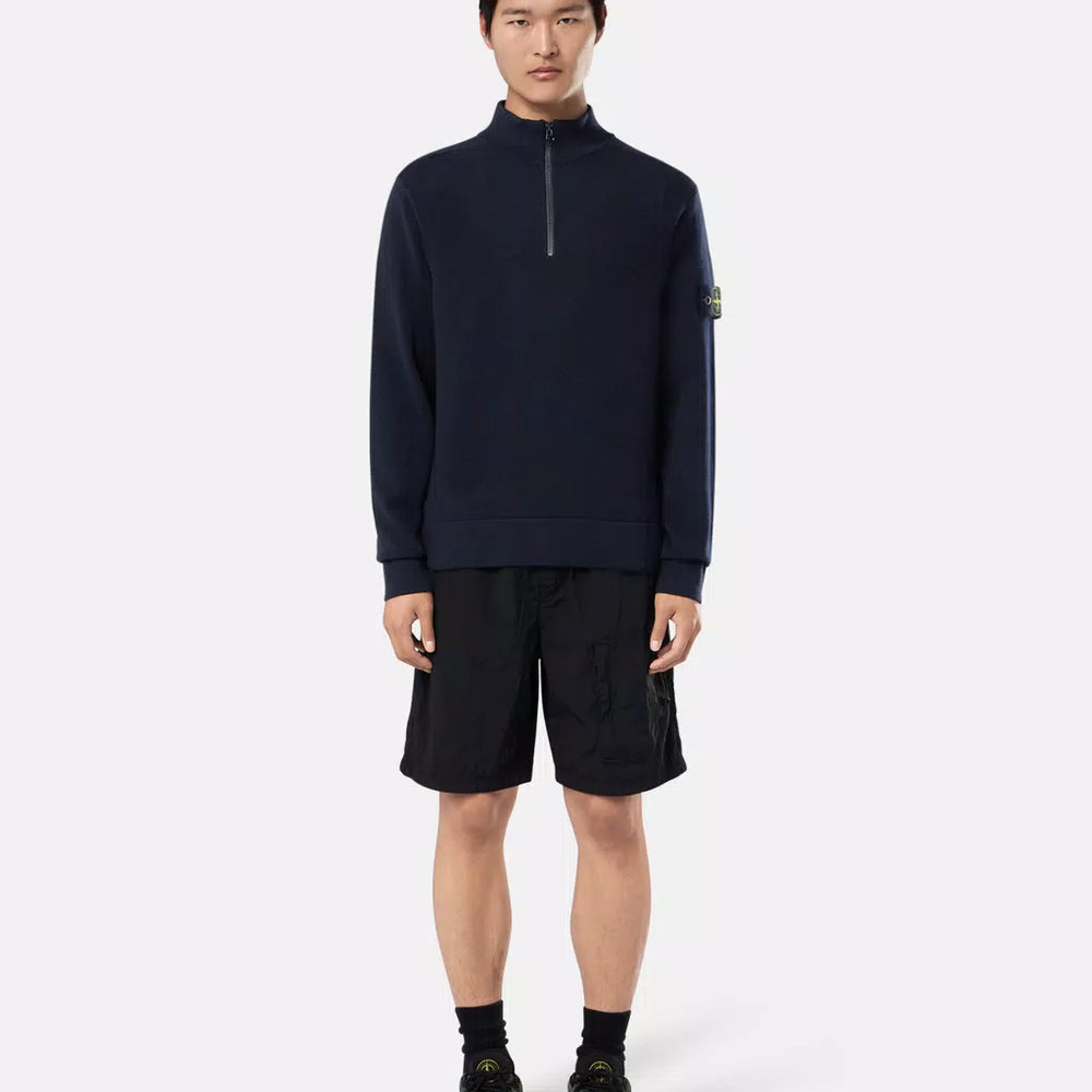 STONE ISLAND - Half zip trui met geribde details