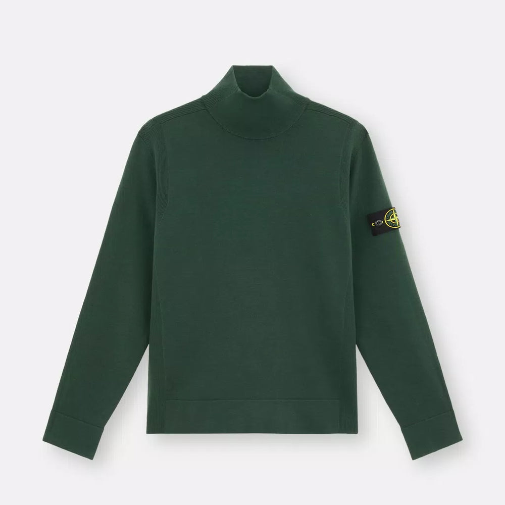 STONE ISLAND - Mock neck trui met geribde details