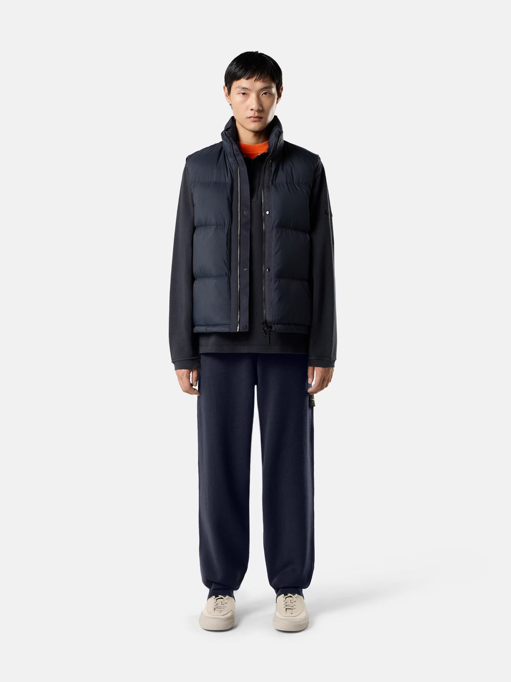 STONE ISLAND - LIGHTWEIGHT DOWN VEST WITH ZIP POCKETS