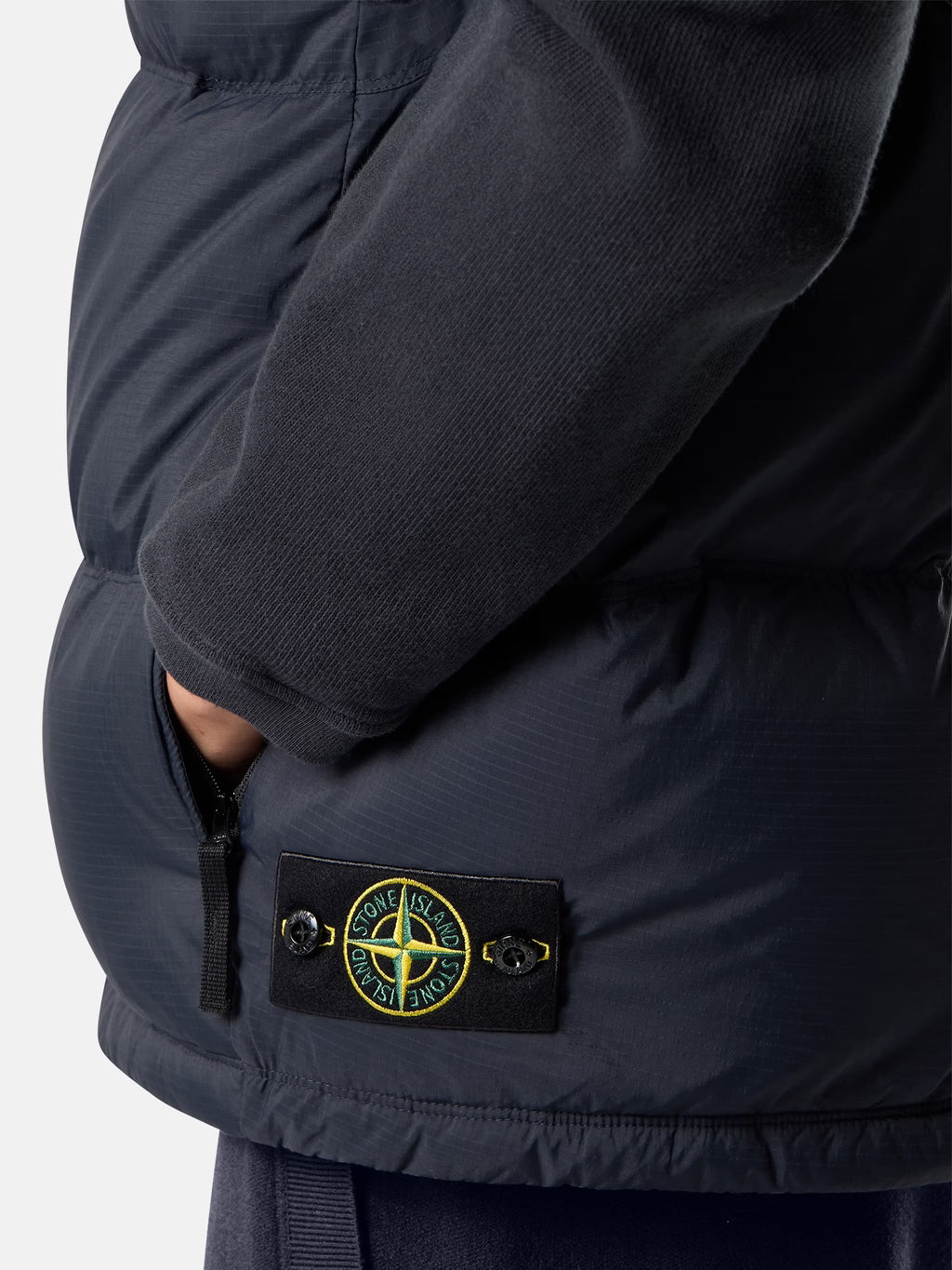 STONE ISLAND - LIGHTWEIGHT DOWN VEST WITH ZIP POCKETS