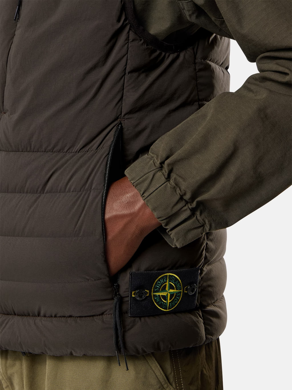 STONE ISLAND - DOWN VEST WITH ANTI-DROP FINISH