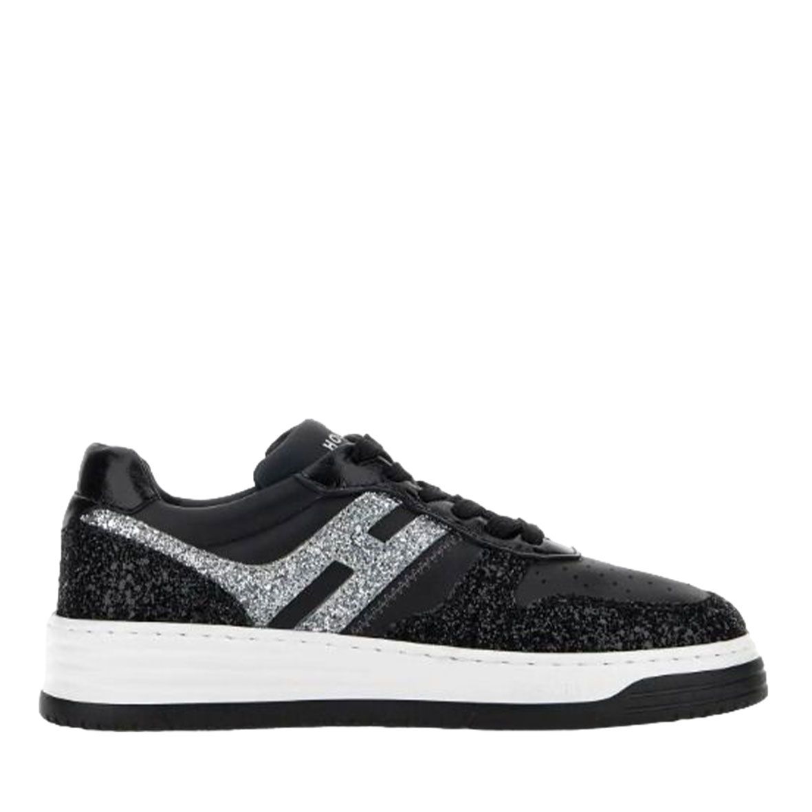 HOGAN - H630 LEATHER & GLITTER SNEAKERS