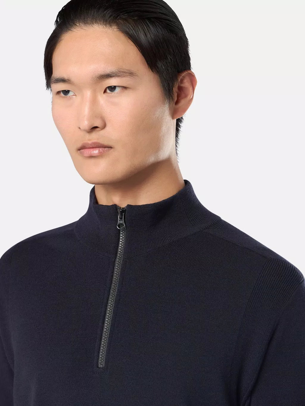 STONE ISLAND - Half zip trui met geribde details