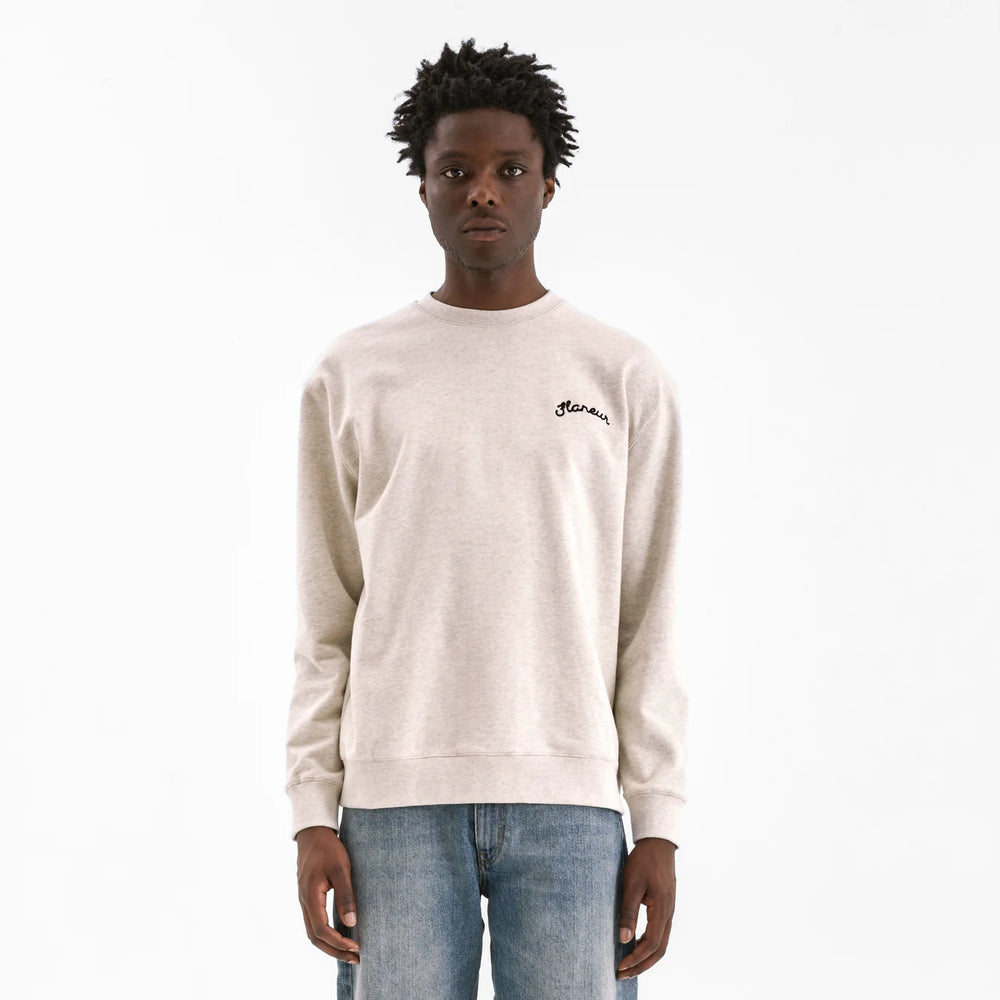 FLANEUR - Signature Sweater Heather Cool Grijs