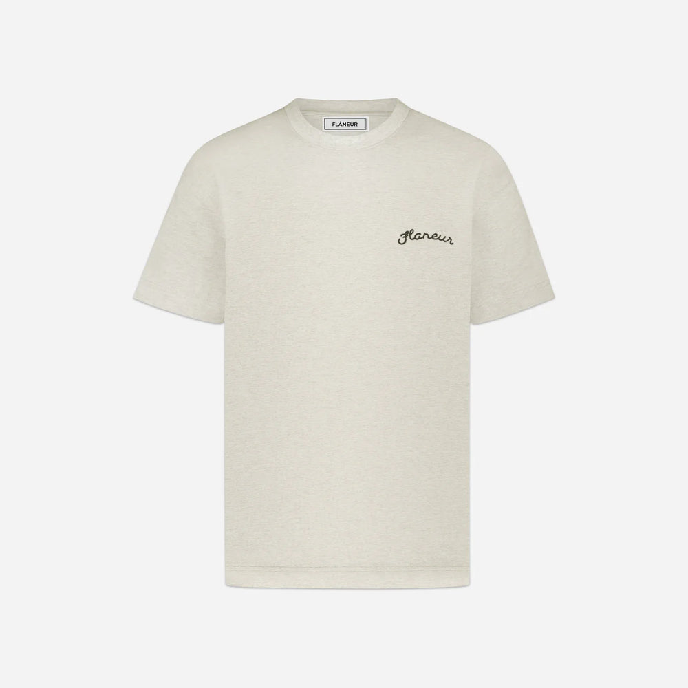 Flaneur - Signature T-Shirt Heather Cool Grijs