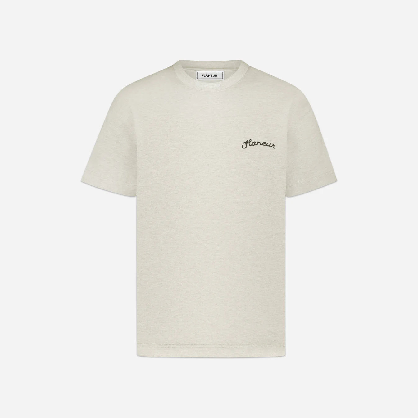 Flaneur - Signature T-Shirt Heather Cool Grijs