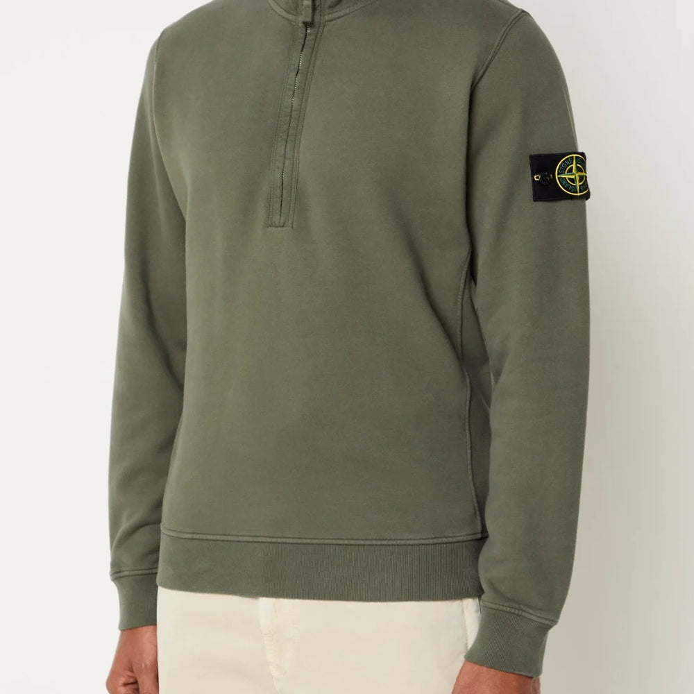 
                  
                    STONE ISLAND - sweater met halve rits en logo
                  
                