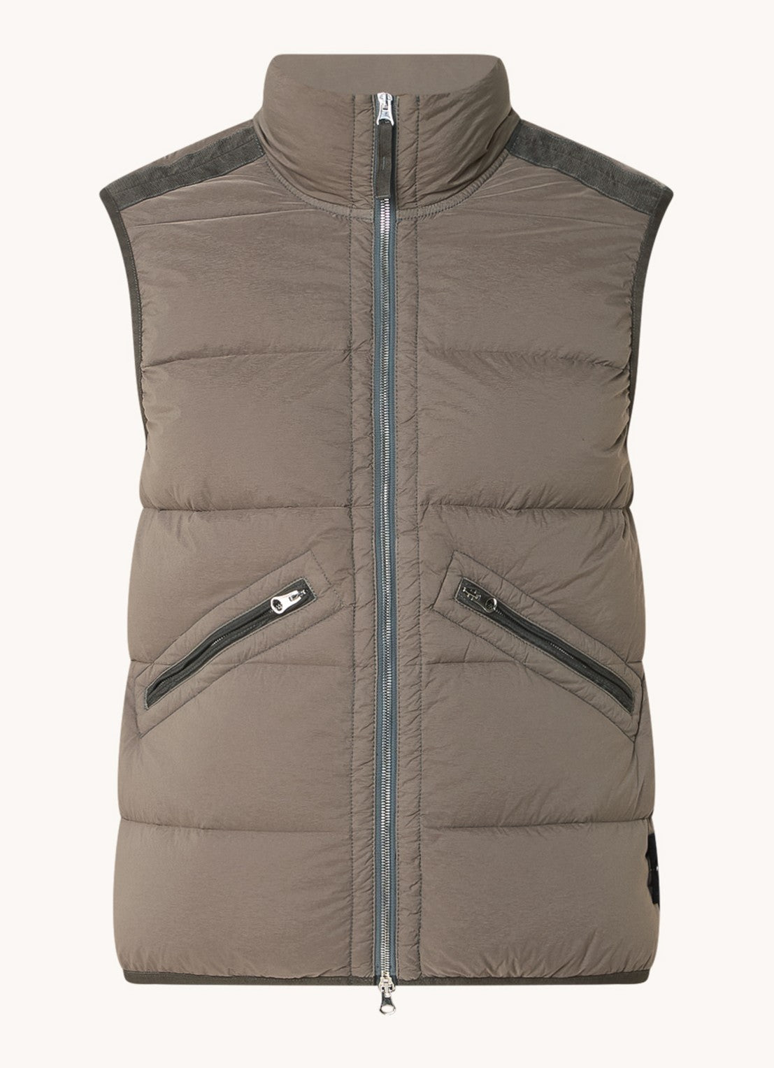STONE ISLAND - PADDED GILET WITH DOWN FILLING AND ZIP POCKETS.