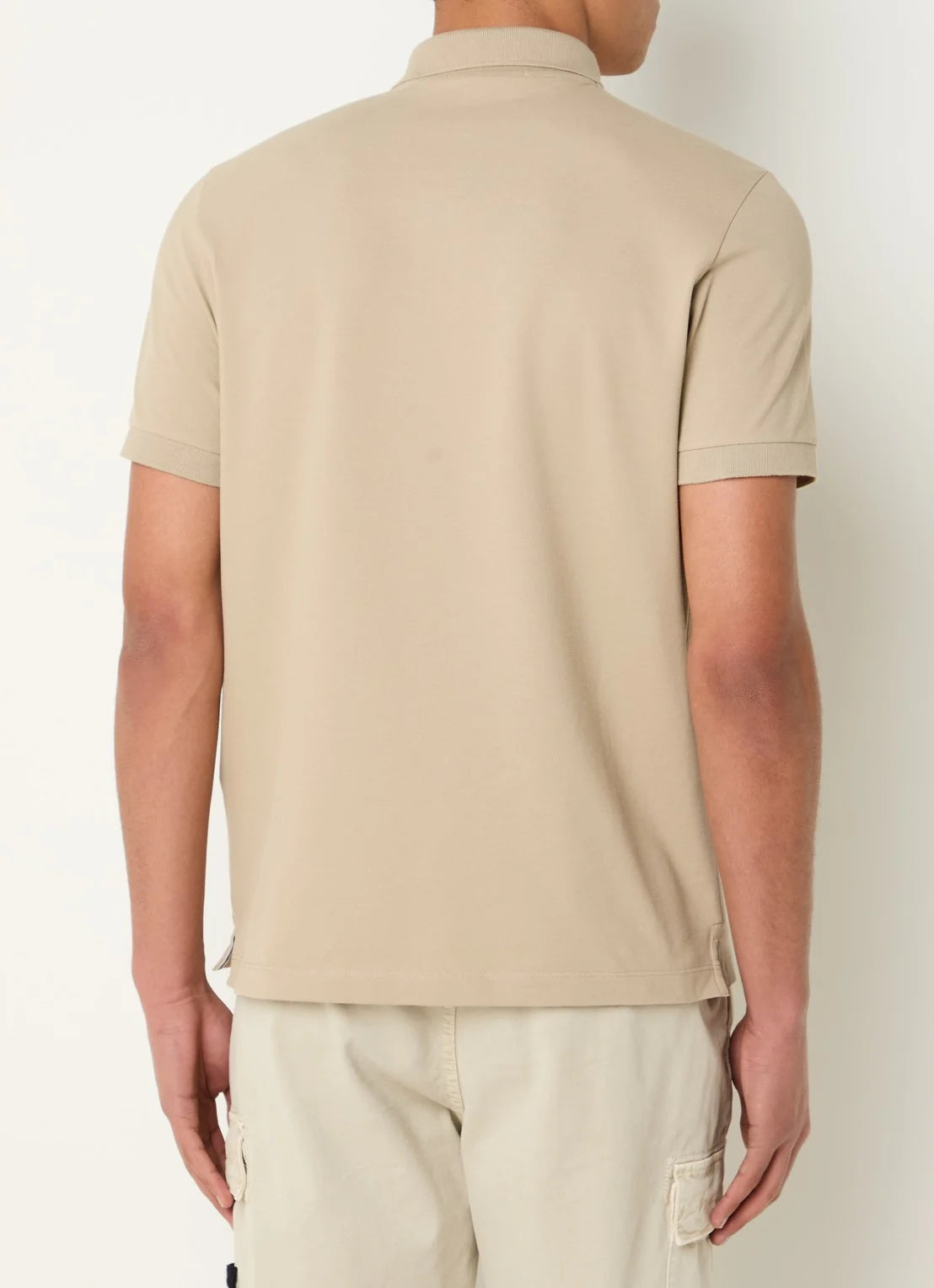 STONE ISLAND - Slim-fit poloshirt van piqué katoen met logopatch