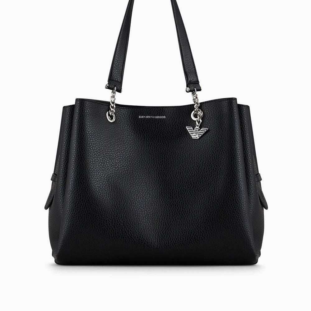 Palmellato leren shopper tas met adelaar bedel