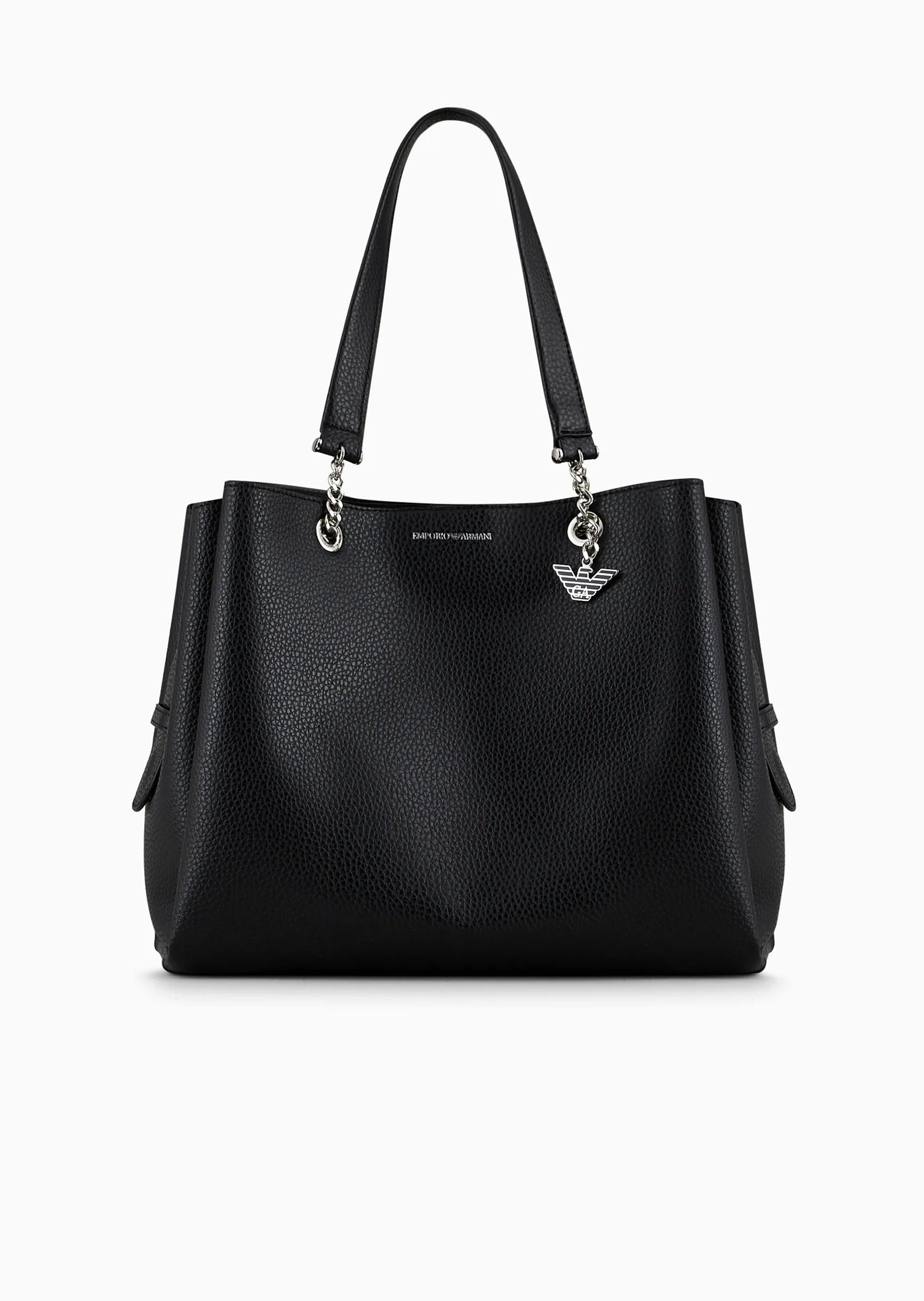 Palmellato leren shopper tas met adelaar bedel