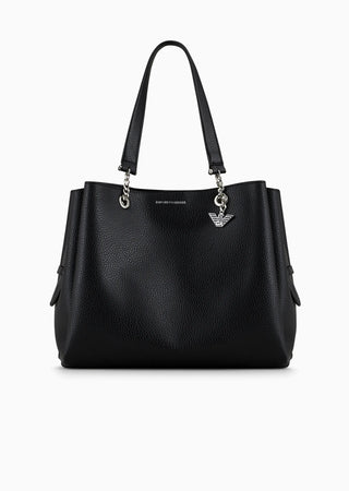 Palmellato leren shopper tas met adelaar bedel