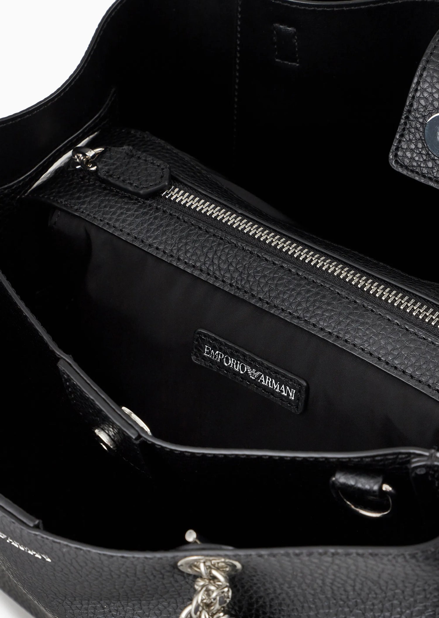 Palmellato leren shopper tas met adelaar bedel