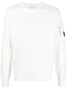 CP COMPANY - Crepe Crew Neck Knit - Wit